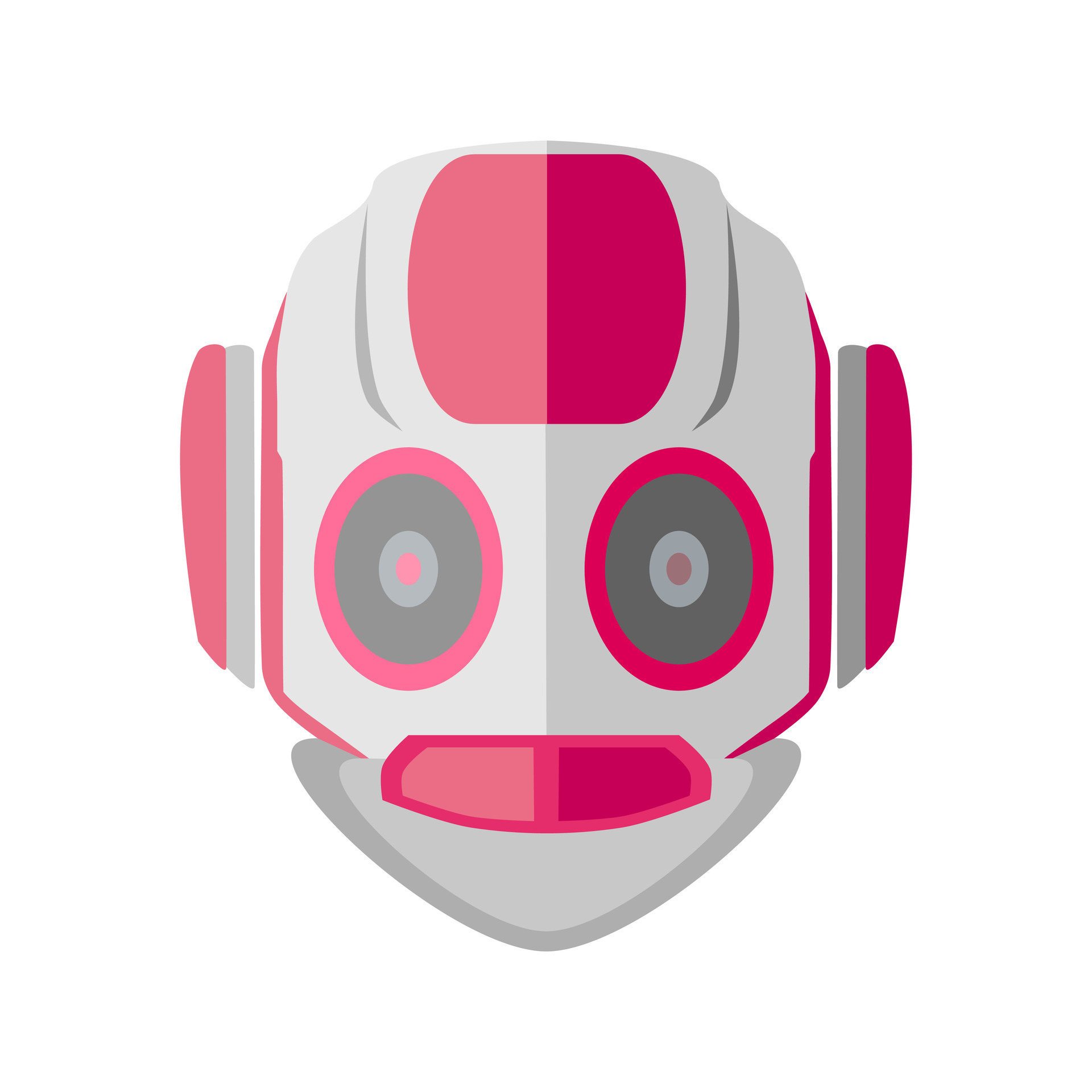 Portrait of a pink robot vector illustration 25692235 Vector Art at