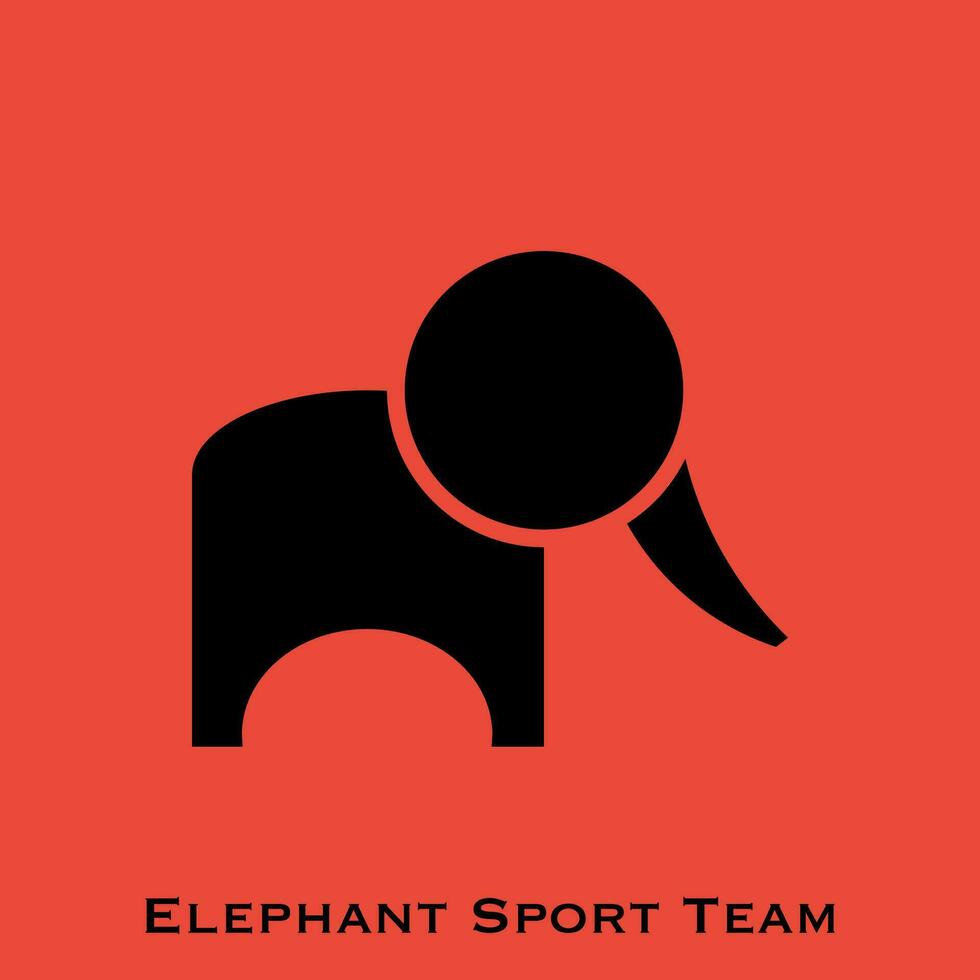 Black elephant vector logo. Elephant illustration.