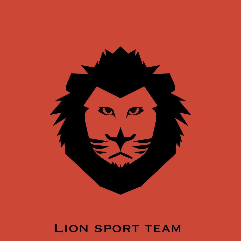 Black lion vector logo. Lion illustration.