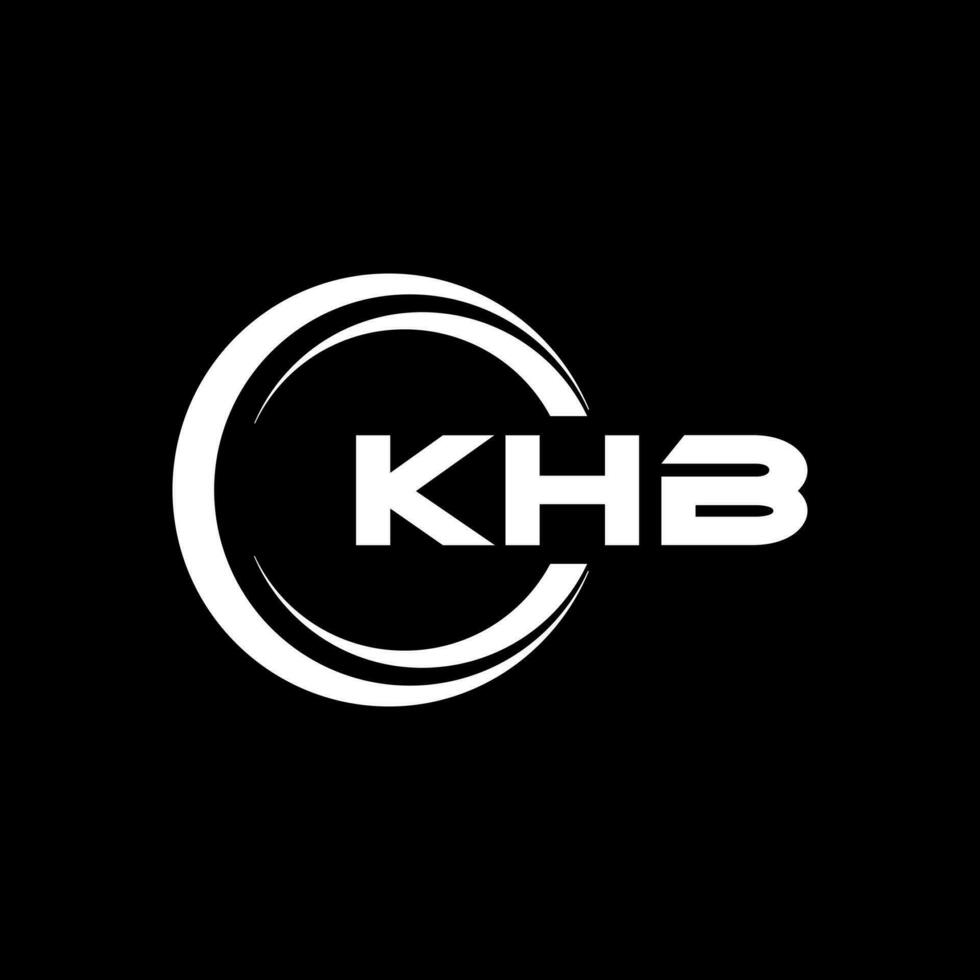 khb letra logo diseño en ilustración. vector logo, caligrafía diseños para logo, póster, invitación, etc.