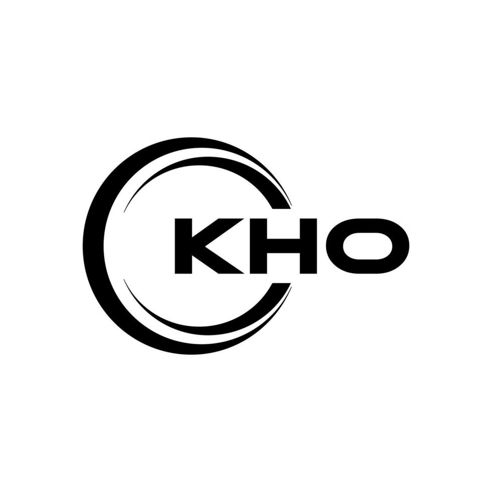 kho letra logo diseño en ilustración. vector logo, caligrafía diseños para logo, póster, invitación, etc.