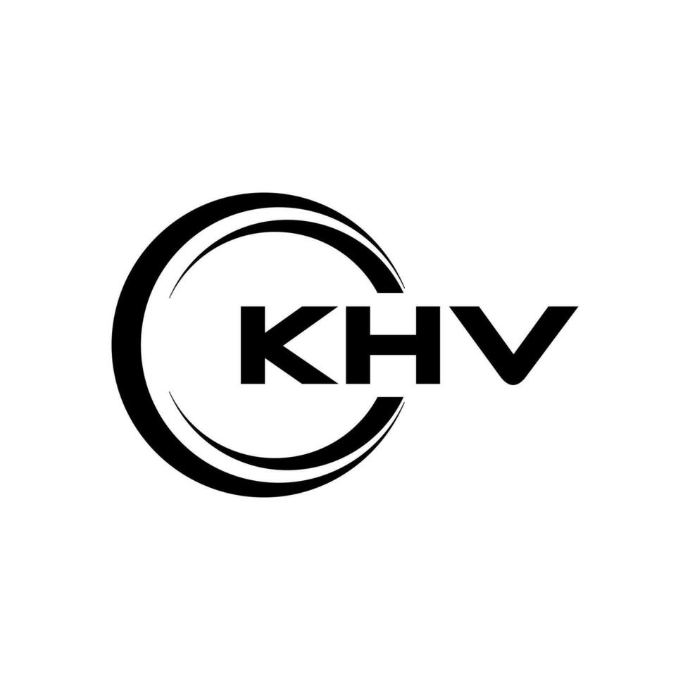 khv letra logo diseño en ilustración. vector logo, caligrafía diseños para logo, póster, invitación, etc.