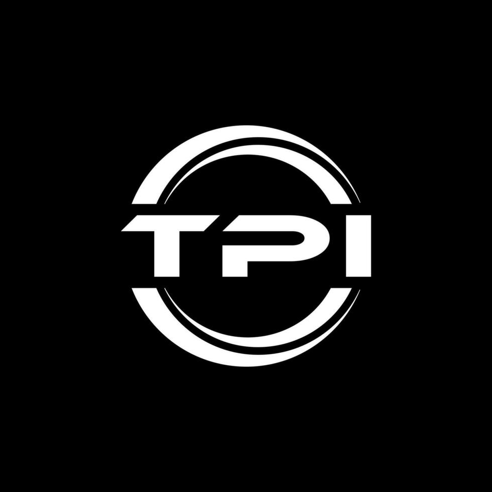 TPI letter logo design in illustration. Vector logo, calligraphy designs for logo, Poster, Invitation, etc.