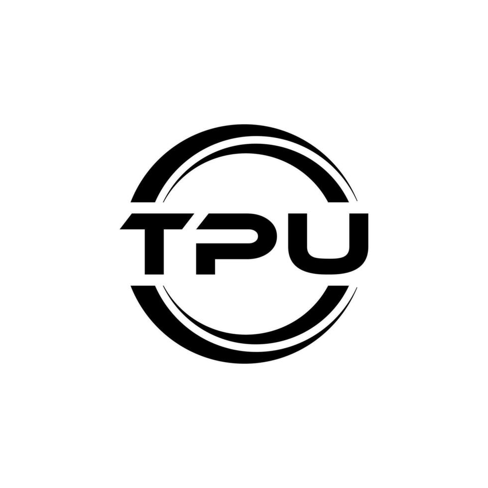 TPU letter logo design in illustration. Vector logo, calligraphy designs for logo, Poster, Invitation, etc.