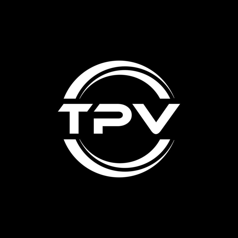 tpv letra logo diseño en ilustración. vector logo, caligrafía diseños para logo, póster, invitación, etc.