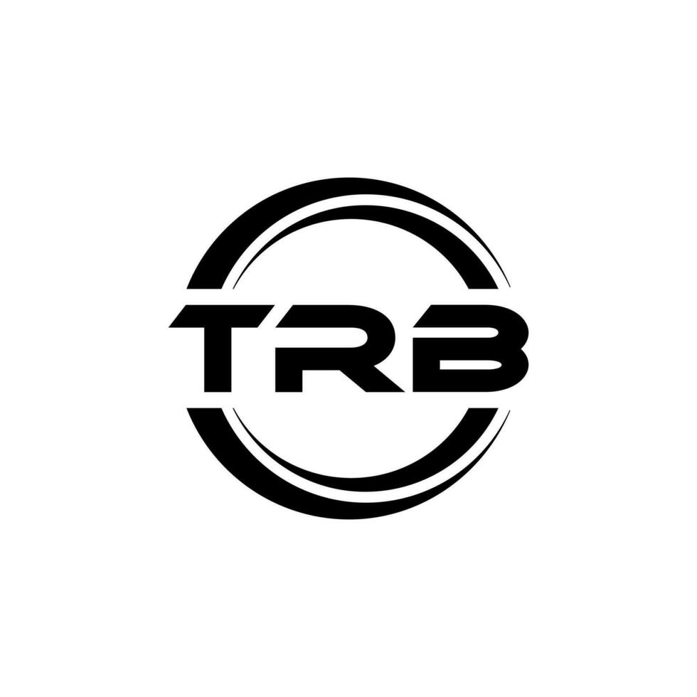 TRB letter logo design in illustration. Vector logo, calligraphy designs for logo, Poster, Invitation, etc.
