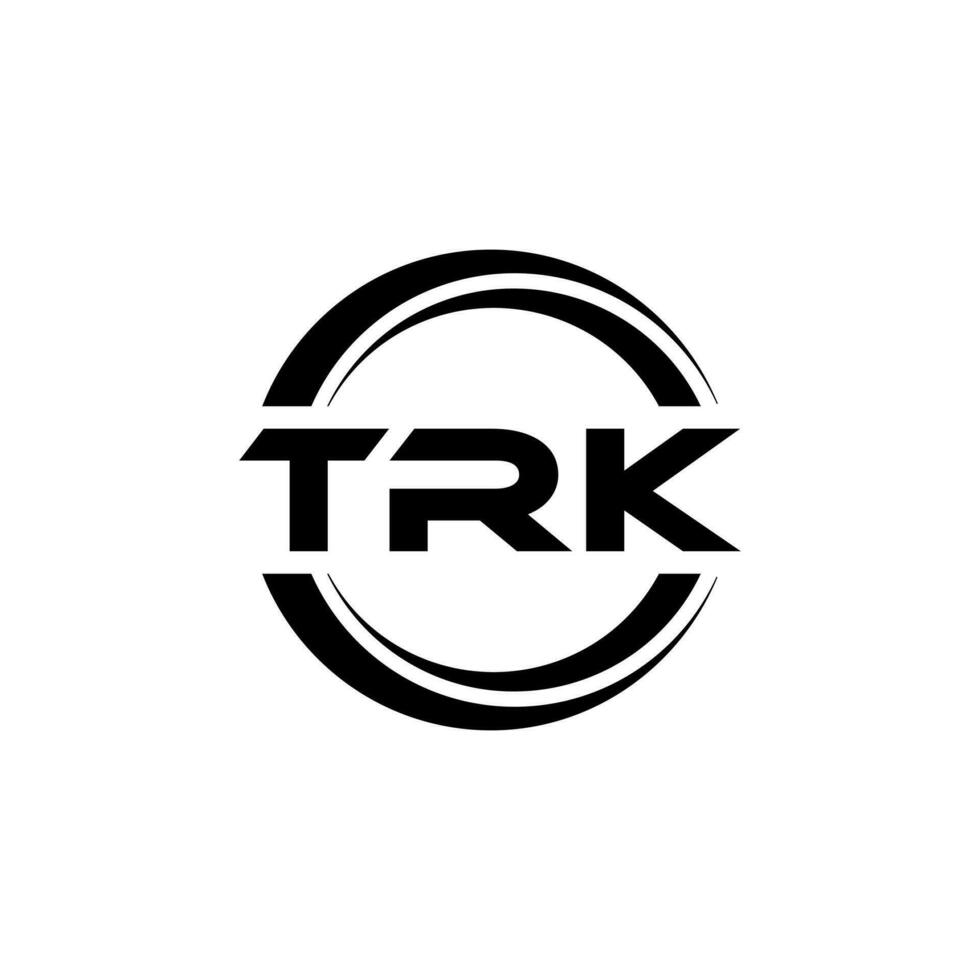 TRK letter logo design in illustration. Vector logo, calligraphy designs for logo, Poster, Invitation, etc.