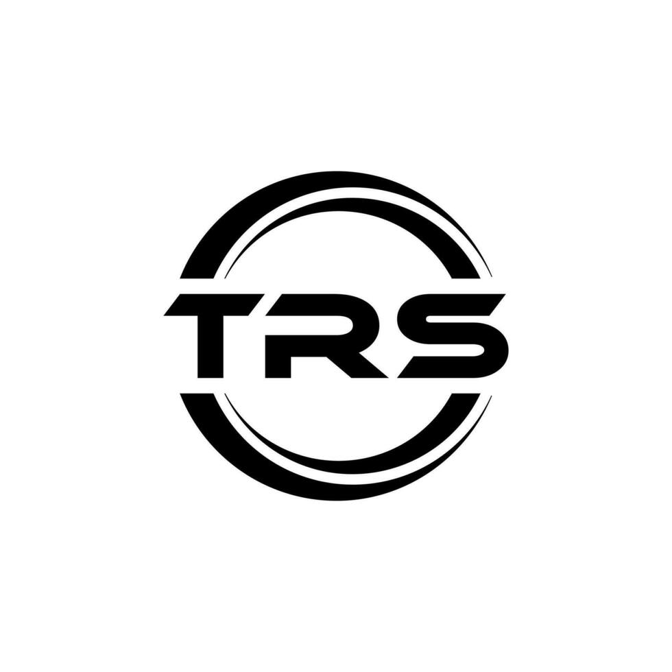 TRS letter logo design in illustration. Vector logo, calligraphy designs for logo, Poster, Invitation, etc.