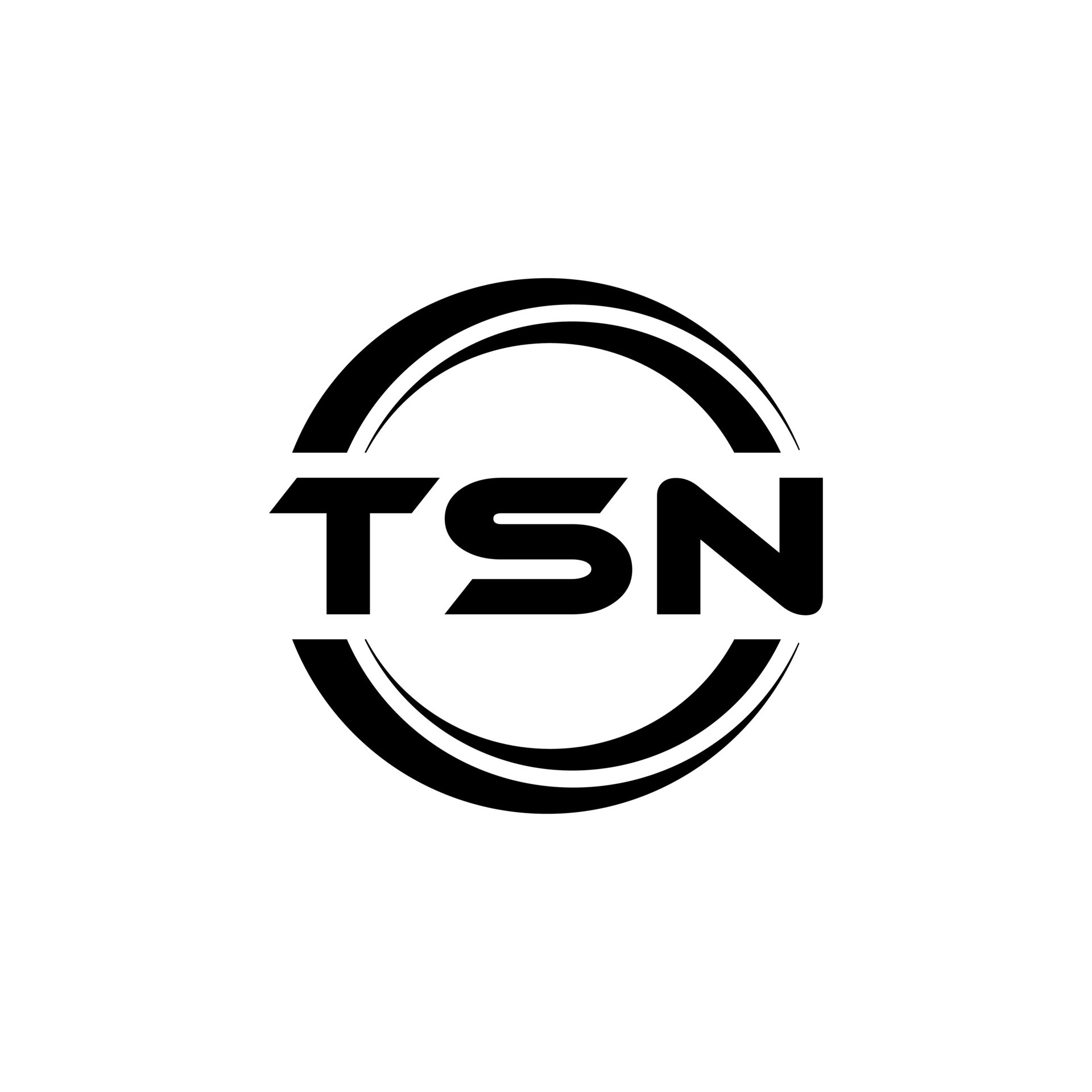 TSN letter logo design in illustration. Vector logo, calligraphy ...