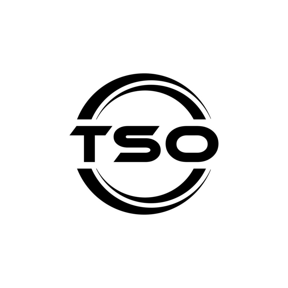 TSO letter logo design in illustration. Vector logo, calligraphy designs for logo, Poster, Invitation, etc.
