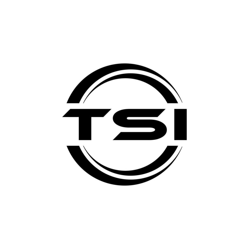 TSI letter logo design in illustration. Vector logo, calligraphy designs for logo, Poster, Invitation, etc.