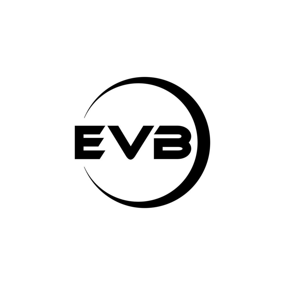 diseño del logotipo de la letra evb en la ilustración. logotipo vectorial, diseños de caligrafía para logotipo, afiche, invitación, etc. vector