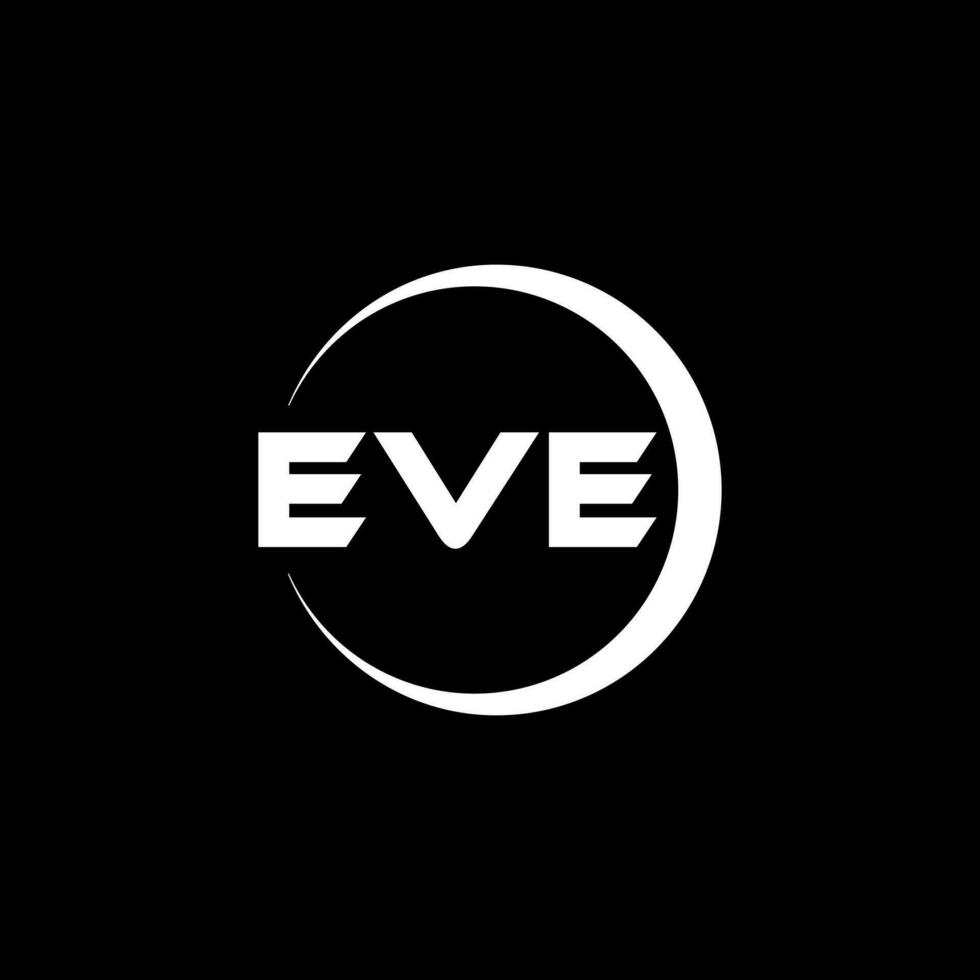 diseño del logotipo de la letra eve en la ilustración. logotipo vectorial, diseños de caligrafía para logotipo, afiche, invitación, etc. vector