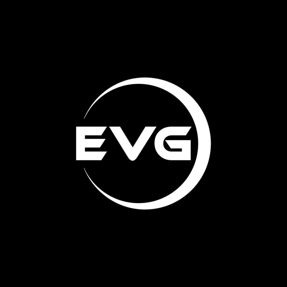 diseño del logotipo de la letra evg en la ilustración. logotipo vectorial, diseños de caligrafía para logotipo, afiche, invitación, etc. vector