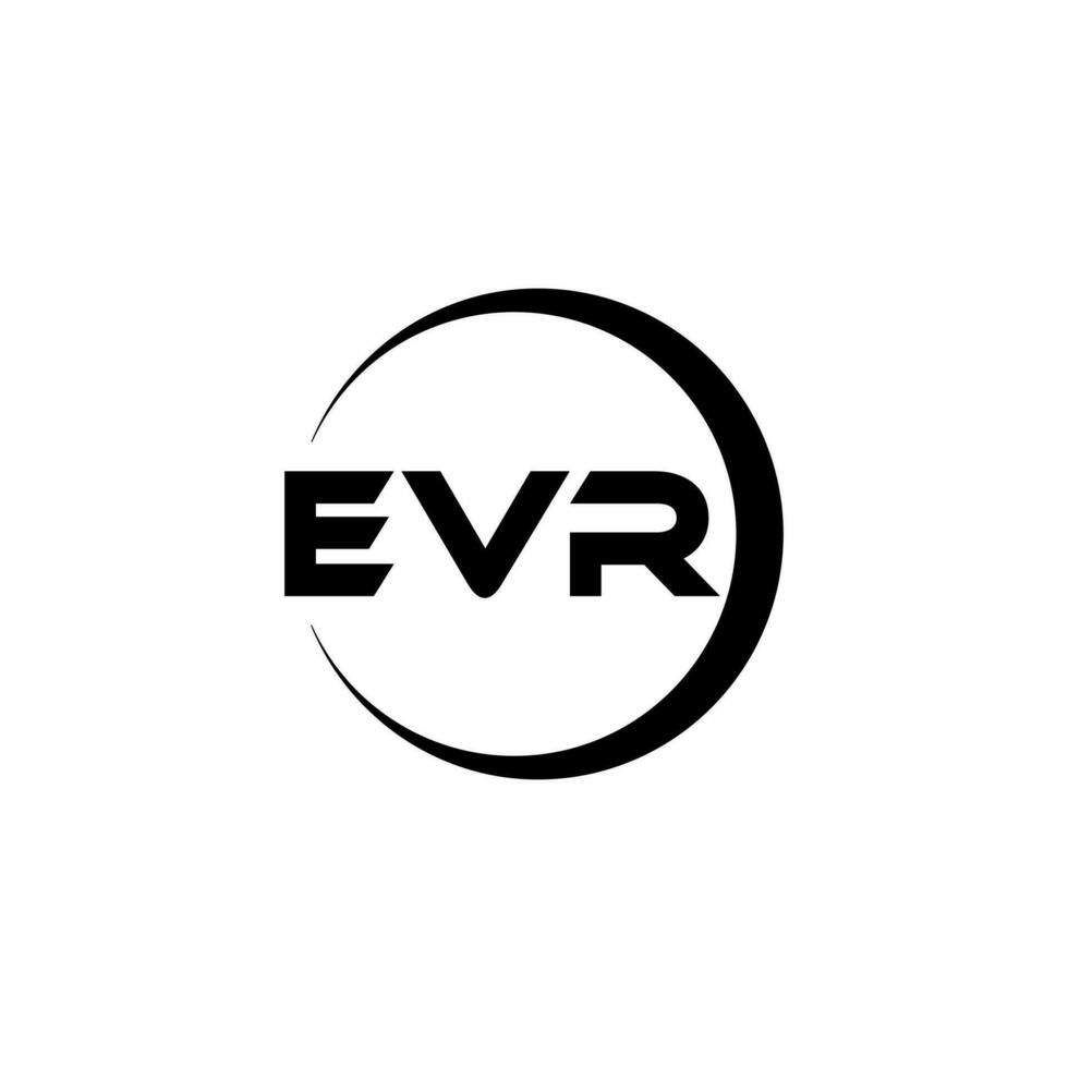 EVR letter logo design in illustration. Vector logo, calligraphy designs for logo, Poster, Invitation, etc.