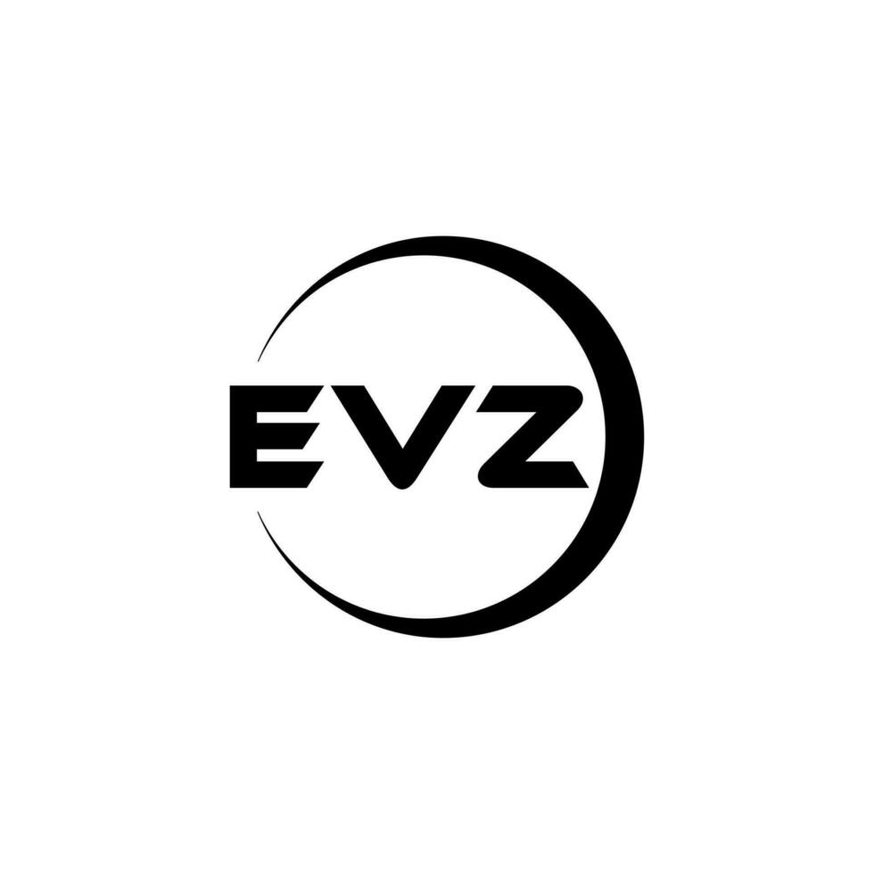 evz letra logo diseño en ilustración. vector logo, caligrafía diseños para logo, póster, invitación, etc.