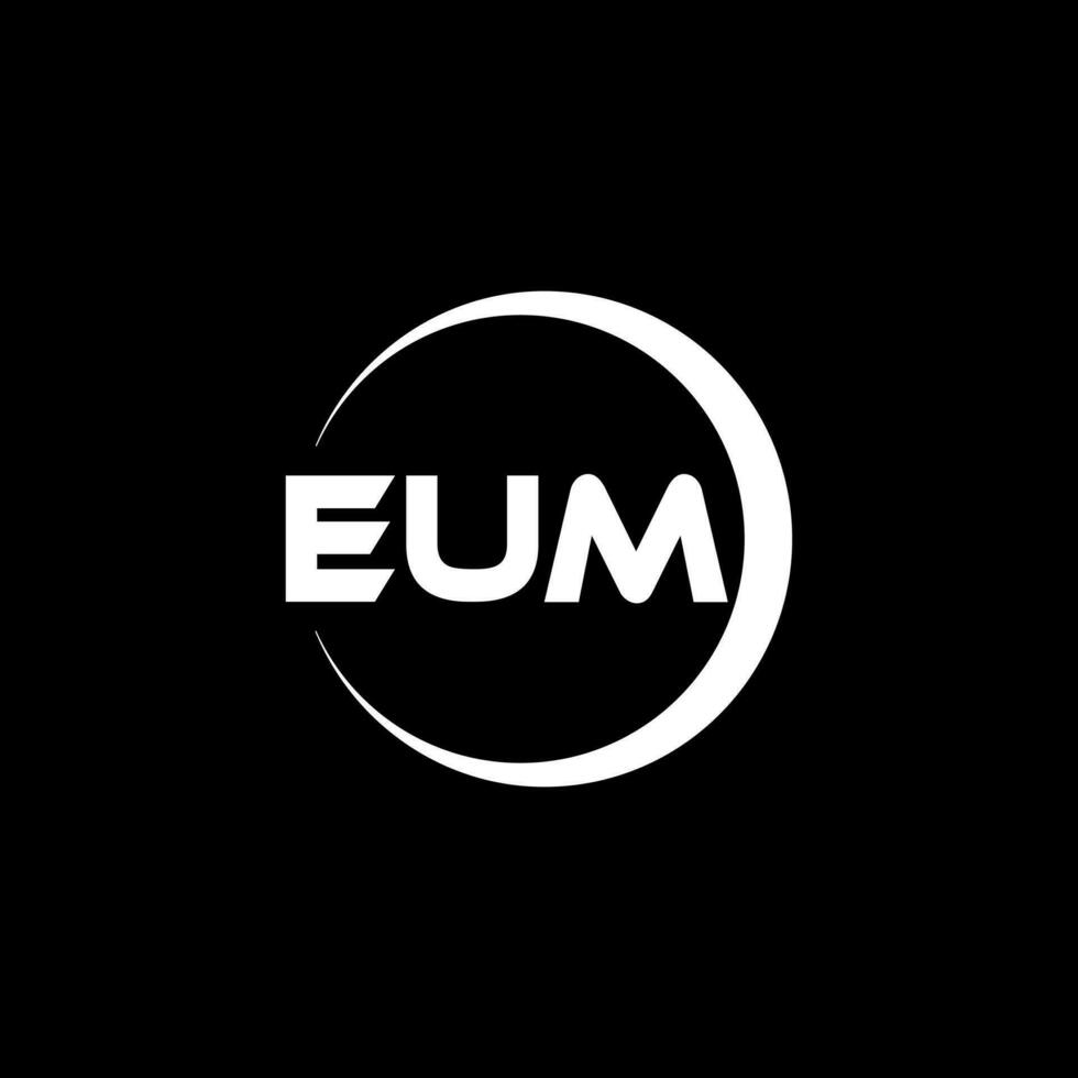 diseño del logotipo de la letra eum en la ilustración. logotipo vectorial, diseños de caligrafía para logotipo, afiche, invitación, etc. vector