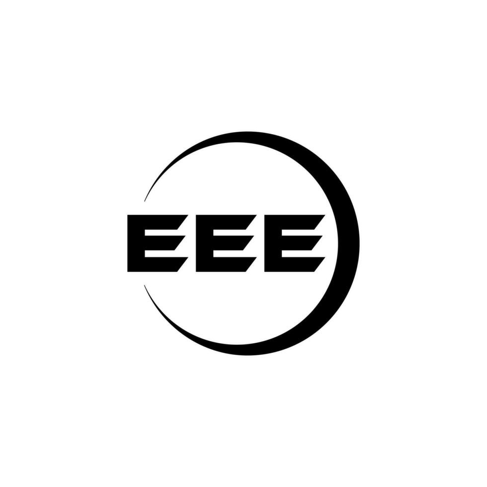 EEE letter logo design in illustration. Vector logo, calligraphy designs for logo, Poster, Invitation, etc.