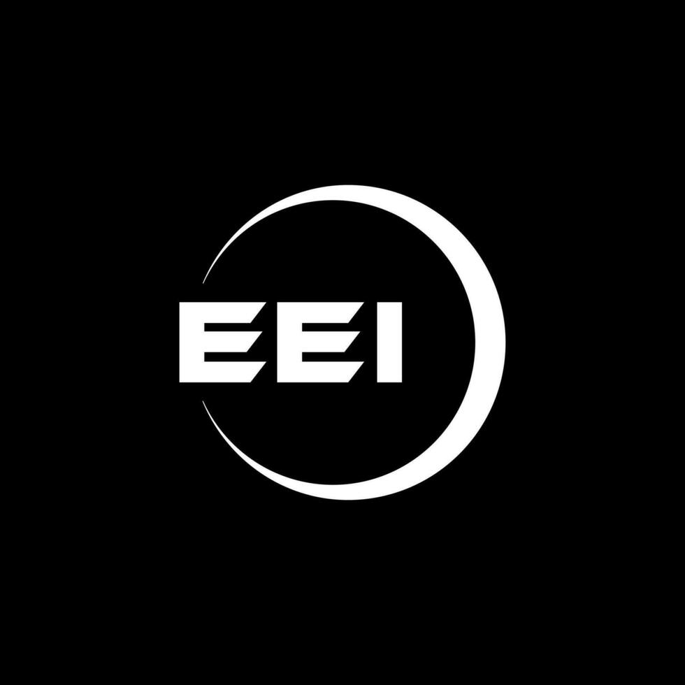 diseño del logotipo de la letra eei en la ilustración. logotipo vectorial, diseños de caligrafía para logotipo, afiche, invitación, etc. vector