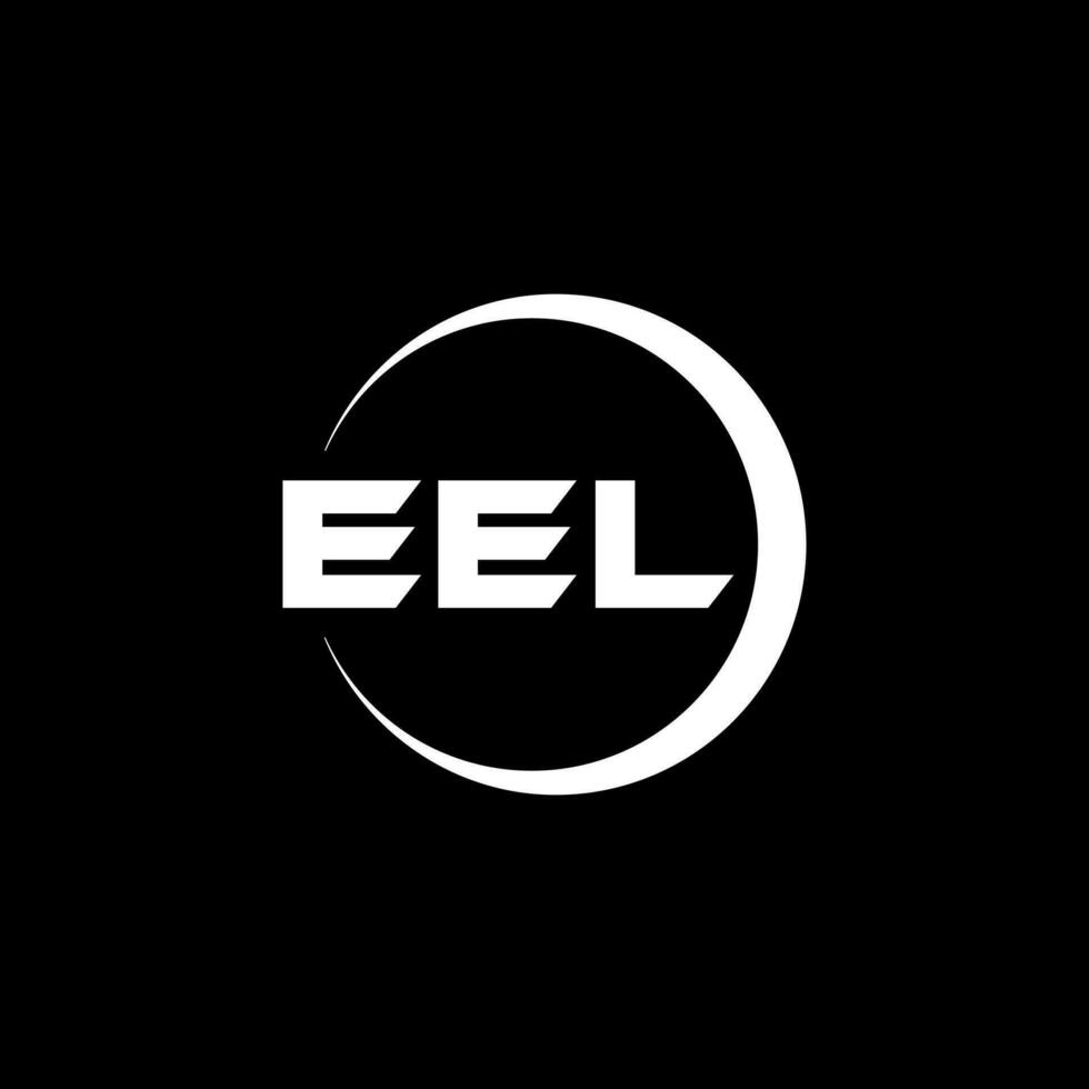 EEL letter logo design in illustration. Vector logo, calligraphy designs for logo, Poster, Invitation, etc.
