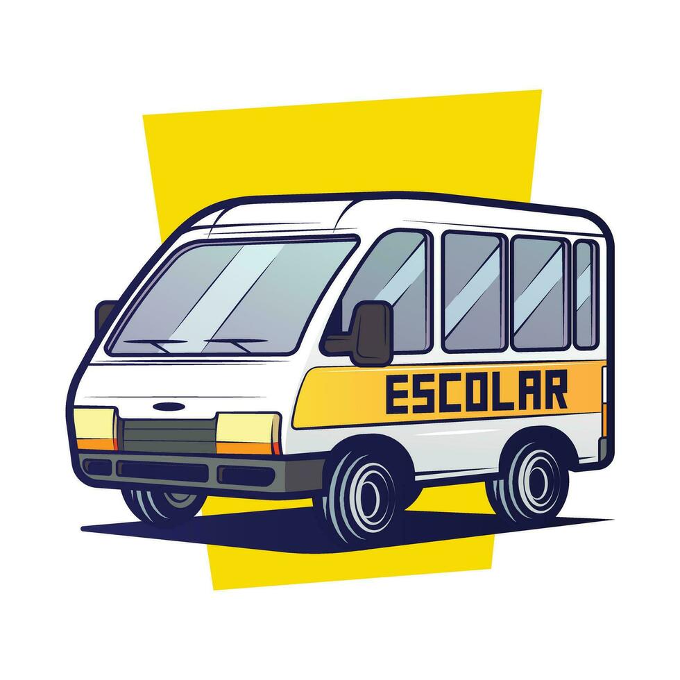 Brazilian school transport - School Bus vector