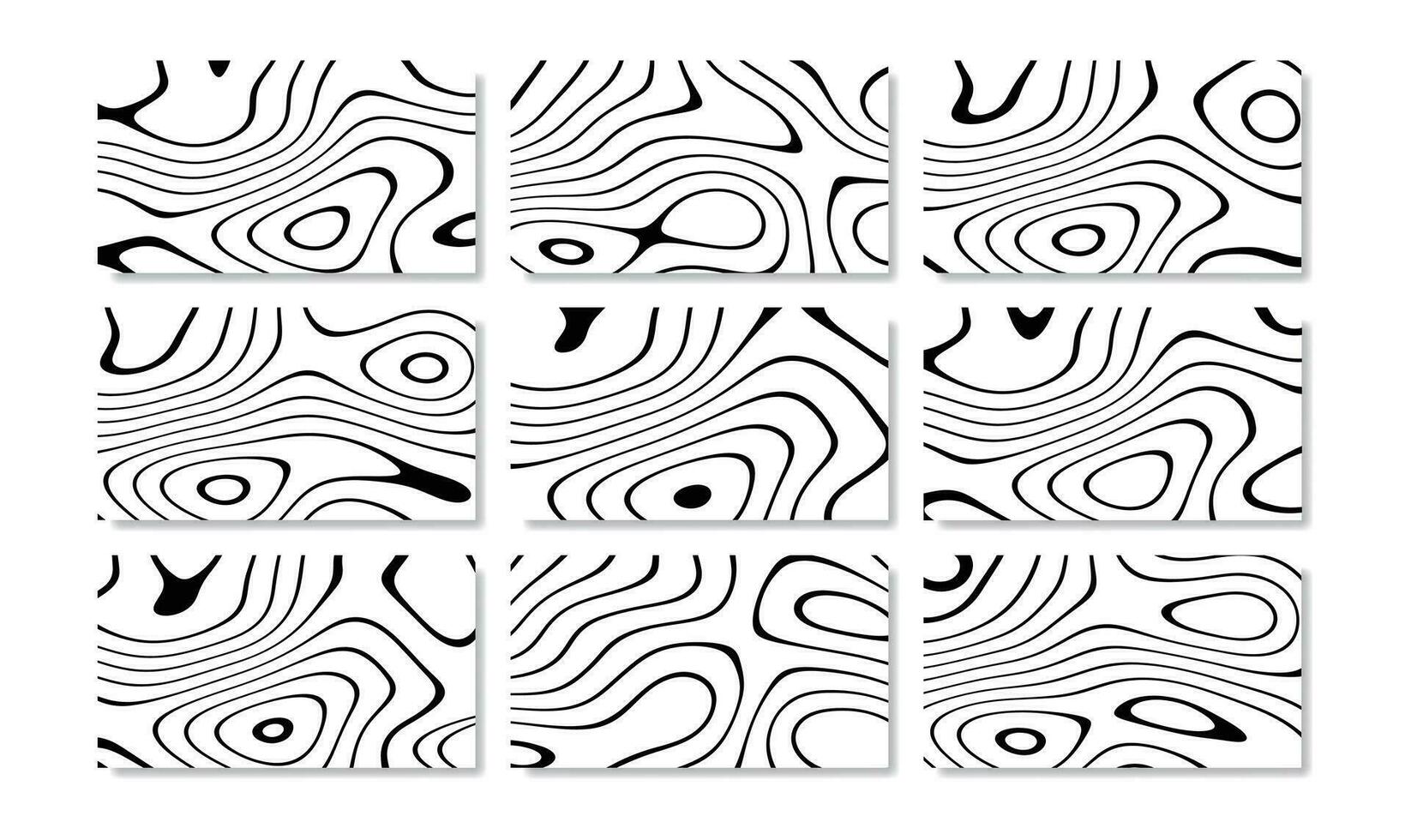 Abstract lines texture collection for overlay. Concept of fluid and distortion vector