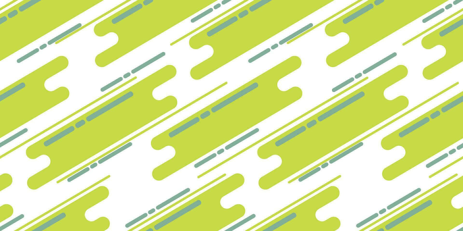 Green Gemetric Lines Seamless Pattern Flat Design vector