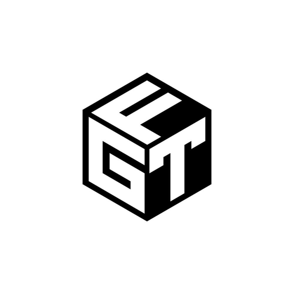 gtf letra logo diseño en ilustración. vector logo, caligrafía diseños para logo, póster, invitación, etc.