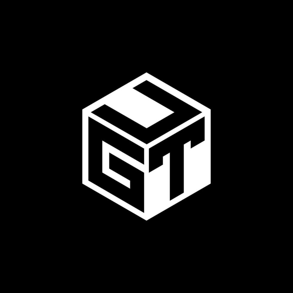 GTU letter logo design in illustration. Vector logo, calligraphy designs for logo, Poster, Invitation, etc.