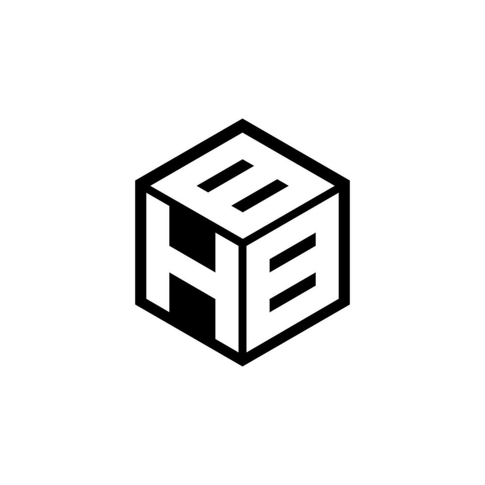 HBB letter logo design in illustration. Vector logo, calligraphy designs for logo, Poster, Invitation, etc.
