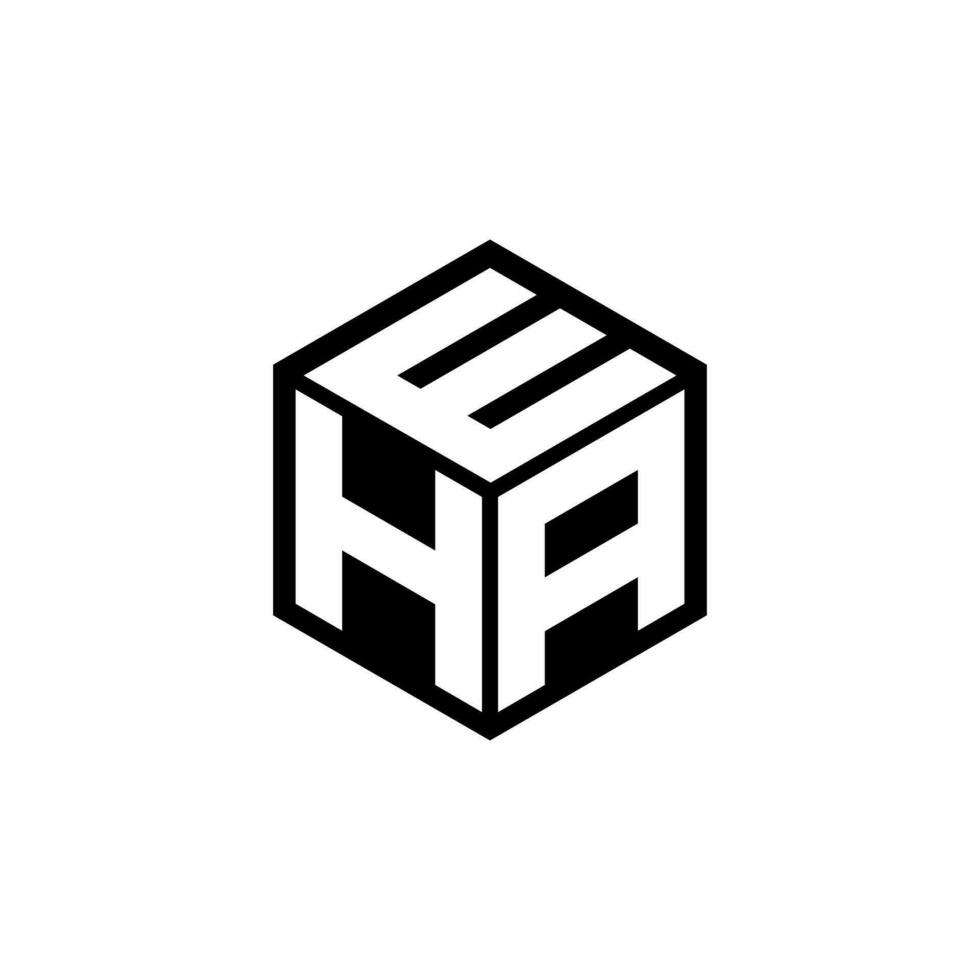 HAE letter logo design in illustration. Vector logo, calligraphy designs for logo, Poster, Invitation, etc.