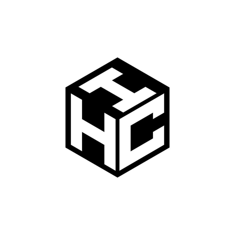 HCI letter logo design in illustration. Vector logo, calligraphy designs for logo, Poster, Invitation, etc.
