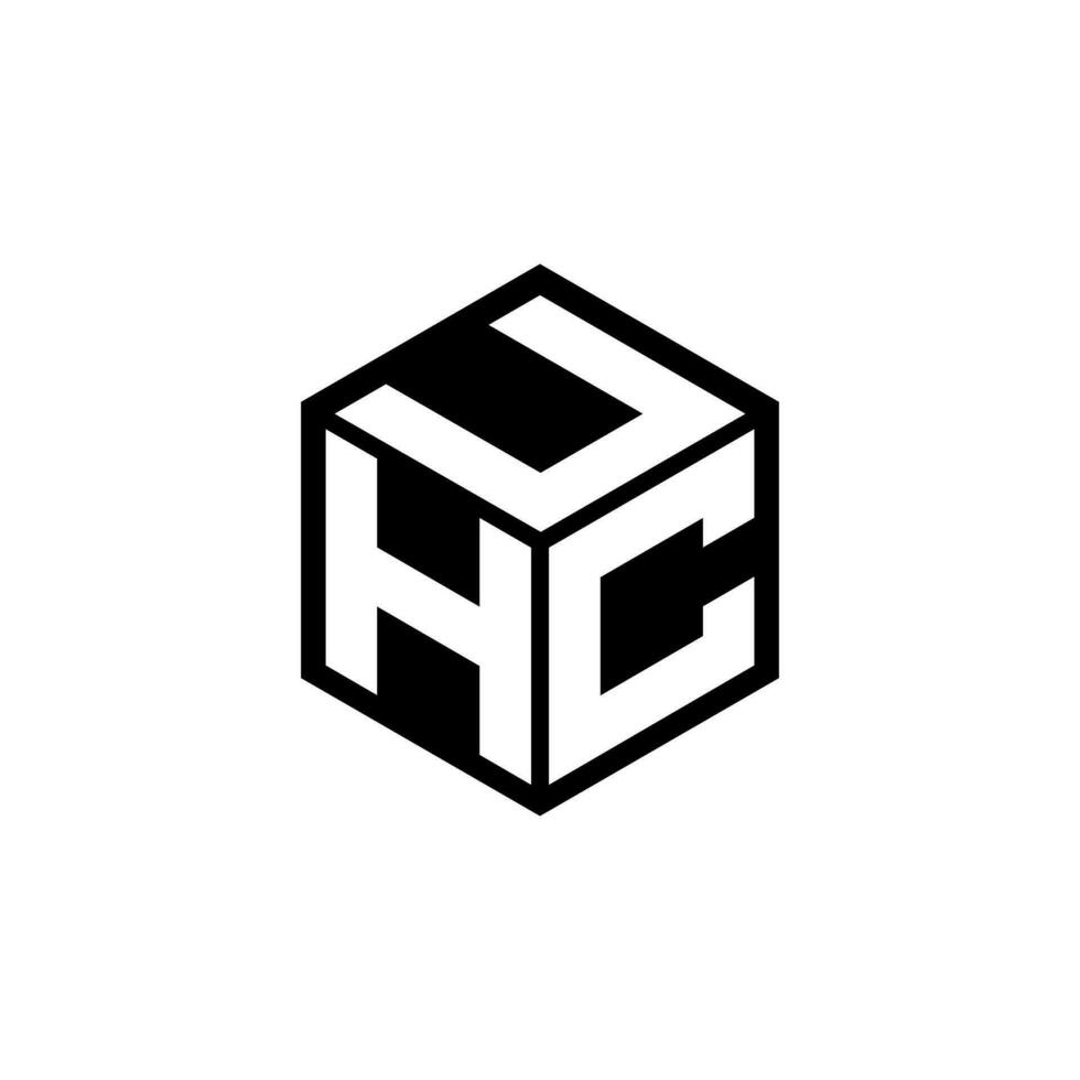 HCU letter logo design in illustration. Vector logo, calligraphy designs for logo, Poster, Invitation, etc.