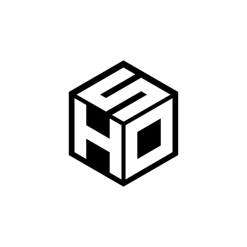 HDS letter logo design in illustration. Vector logo, calligraphy designs for logo, Poster, Invitation, etc.