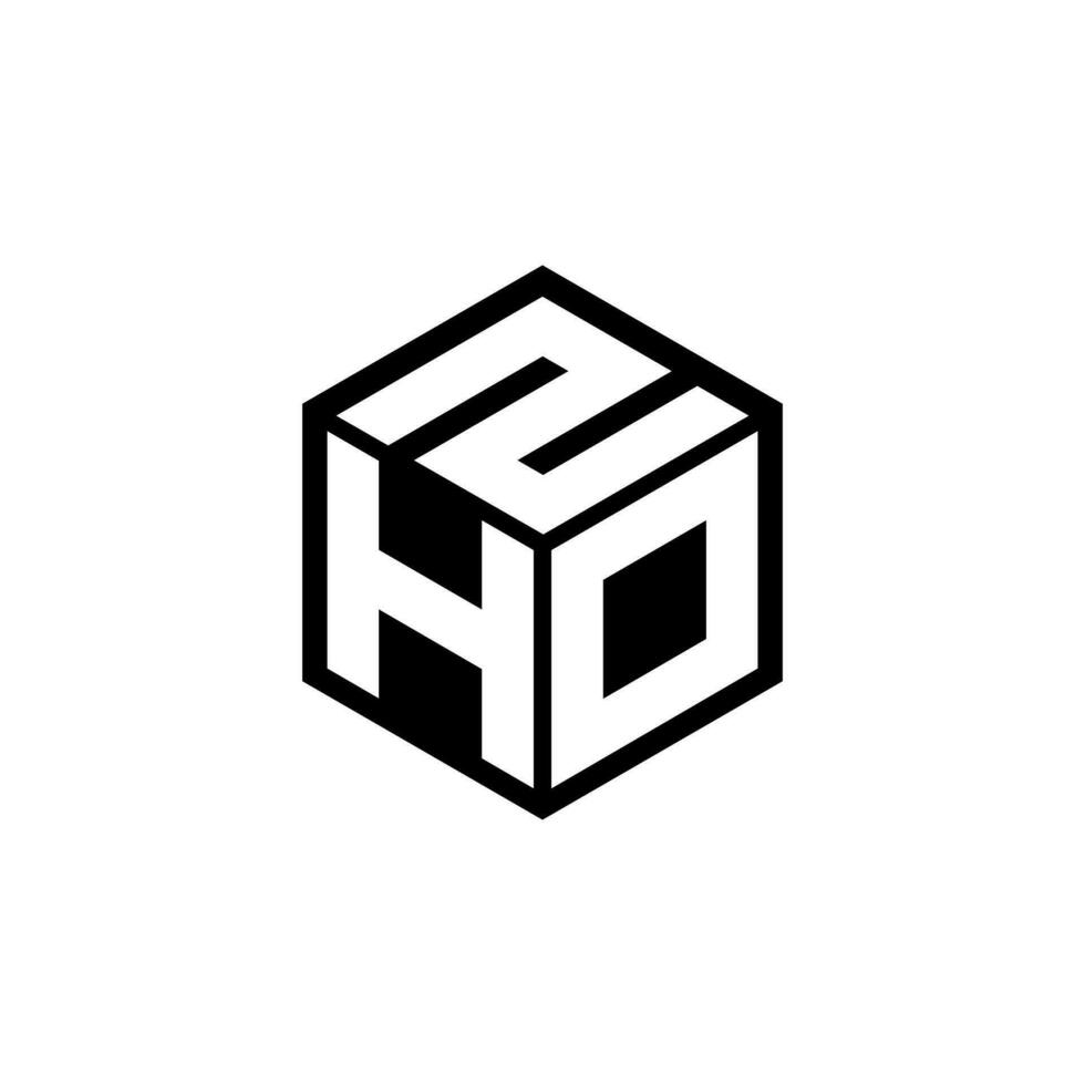 HDZ letter logo design in illustration. Vector logo, calligraphy designs for logo, Poster, Invitation, etc.