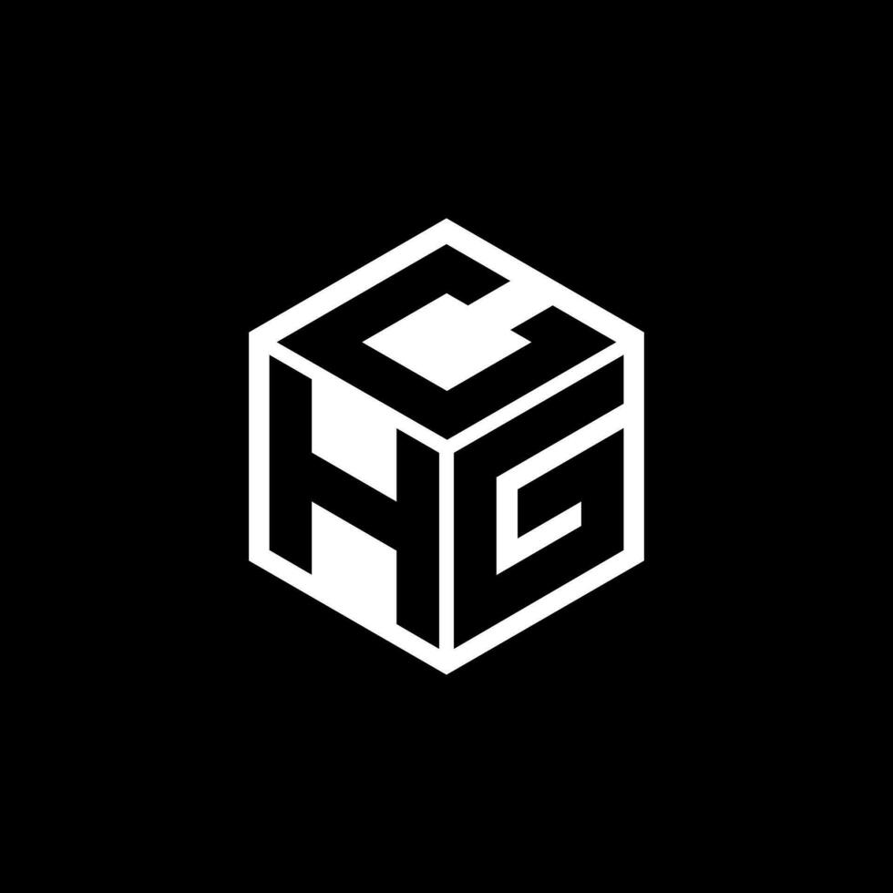 HGC letter logo design in illustration. Vector logo, calligraphy designs for logo, Poster, Invitation, etc.