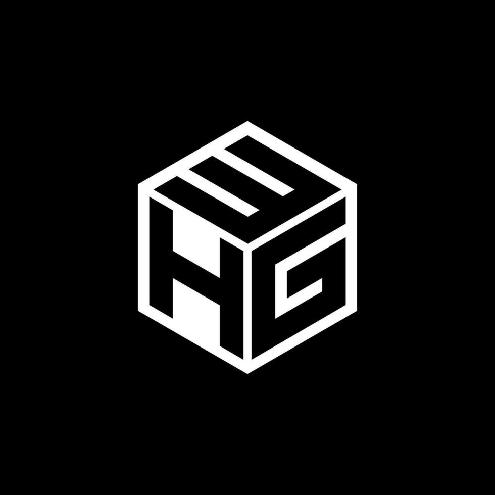 HGW letter logo design in illustration. Vector logo, calligraphy