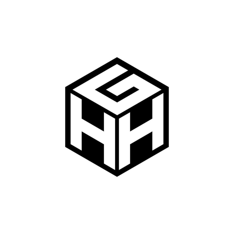 HHG letter logo design in illustration. Vector logo, calligraphy designs for logo, Poster, Invitation, etc.