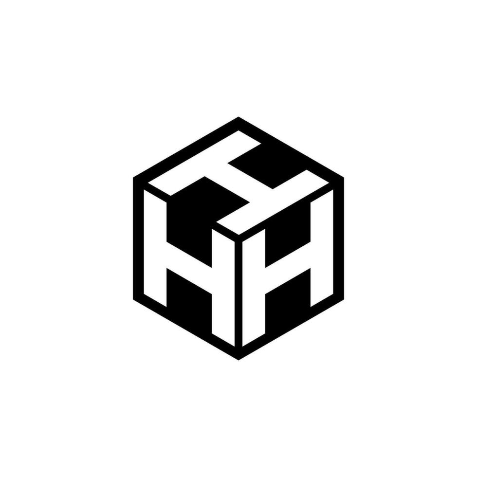 hhi letra logo diseño en ilustración. vector logo, caligrafía diseños para logo, póster, invitación, etc.