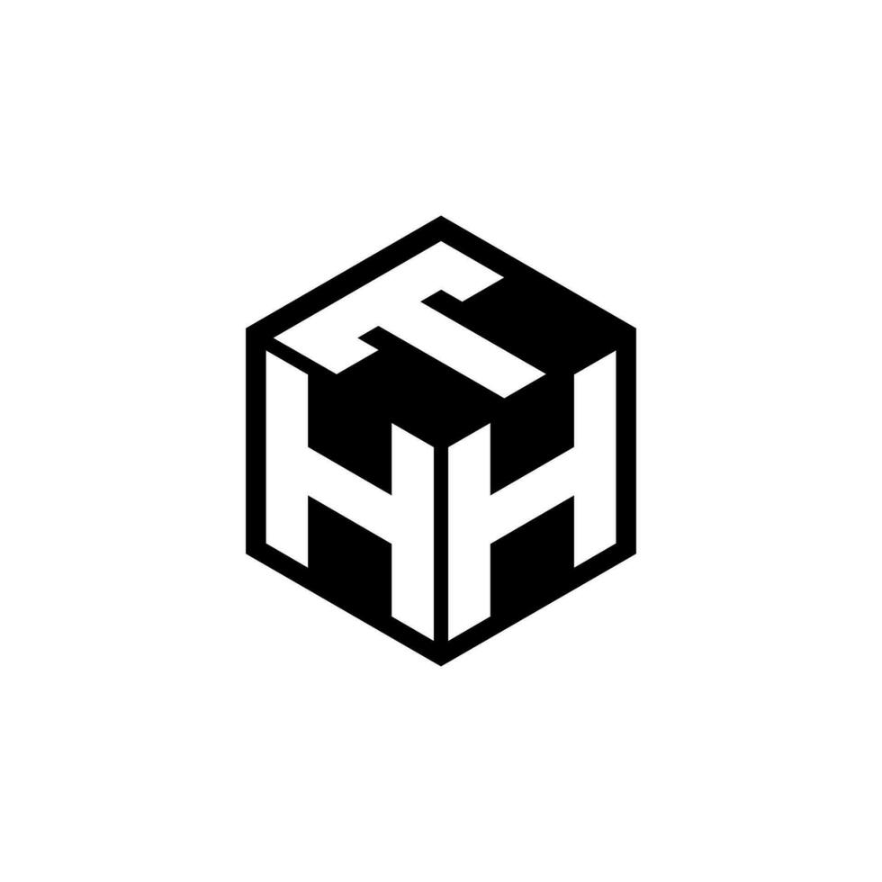HHT letter logo design in illustration. Vector logo, calligraphy designs for logo, Poster, Invitation, etc.