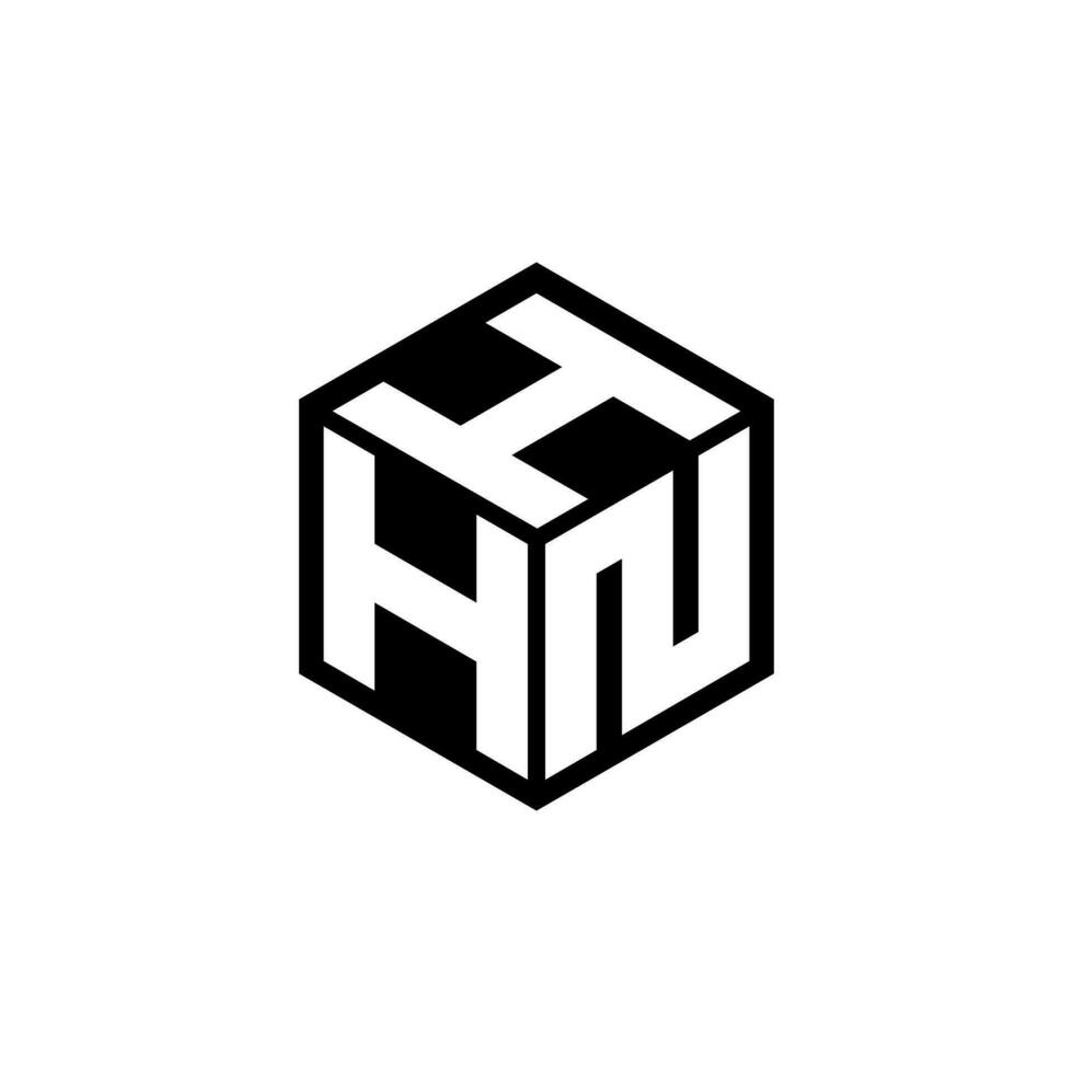 HNH letter logo design in illustration. Vector logo, calligraphy designs for logo, Poster, Invitation, etc.