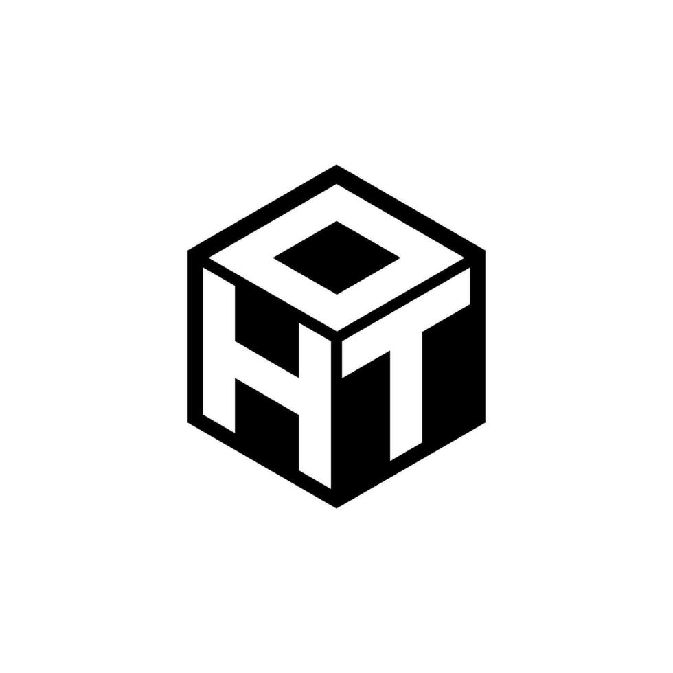 HTD letter logo design in illustration. Vector logo, calligraphy designs for logo, Poster, Invitation, etc.