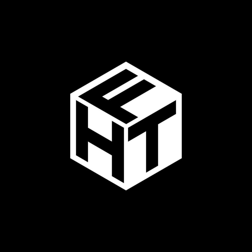 htf letra logo diseño en ilustración. vector logo, caligrafía diseños para logo, póster, invitación, etc.