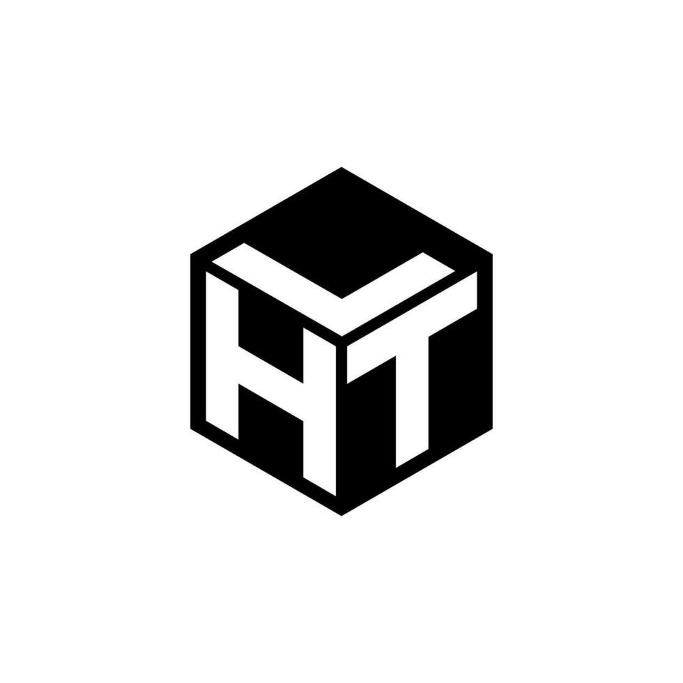 HTL letter logo design in illustration. Vector logo, calligraphy designs for logo, Poster, Invitation, etc.