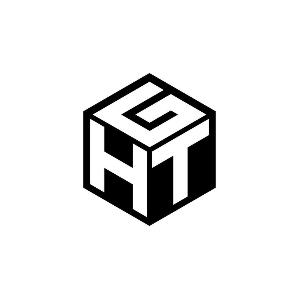 HTG letter logo design in illustration. Vector logo, calligraphy designs for logo, Poster, Invitation, etc.