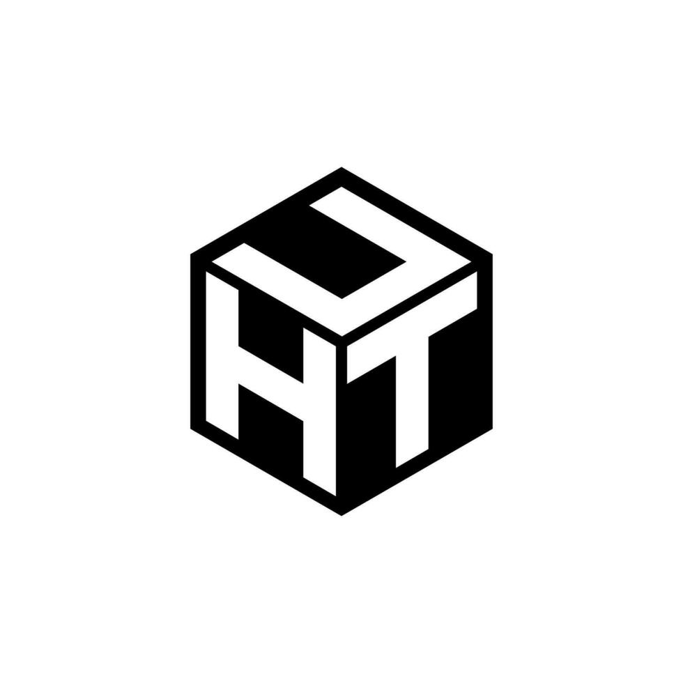 HTU letter logo design in illustration. Vector logo, calligraphy designs for logo, Poster, Invitation, etc.