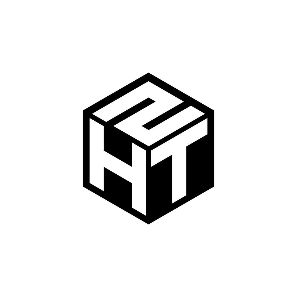HTZ letter logo design in illustration. Vector logo, calligraphy designs for logo, Poster, Invitation, etc.
