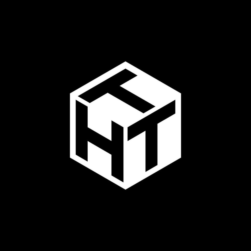 htt letra logo diseño en ilustración. vector logo, caligrafía diseños para logo, póster, invitación, etc.