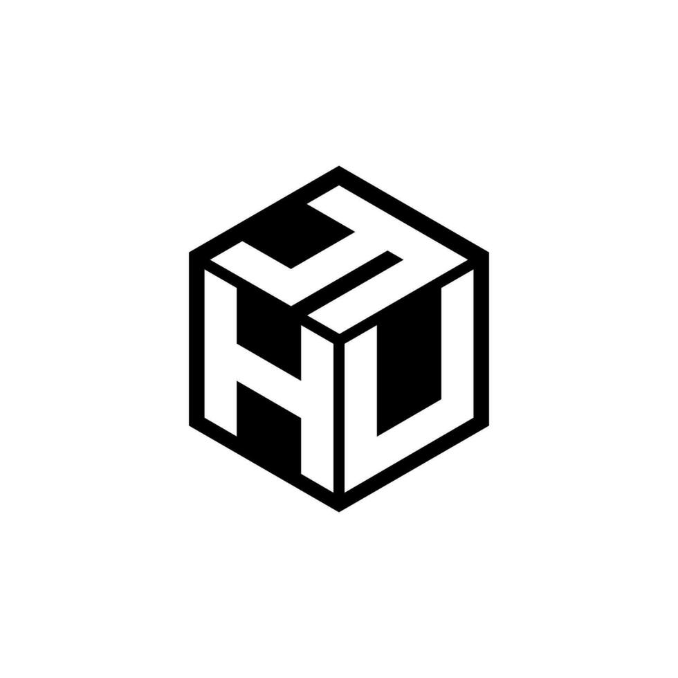 HUY letter logo design in illustration. Vector logo, calligraphy designs for logo, Poster, Invitation, etc.