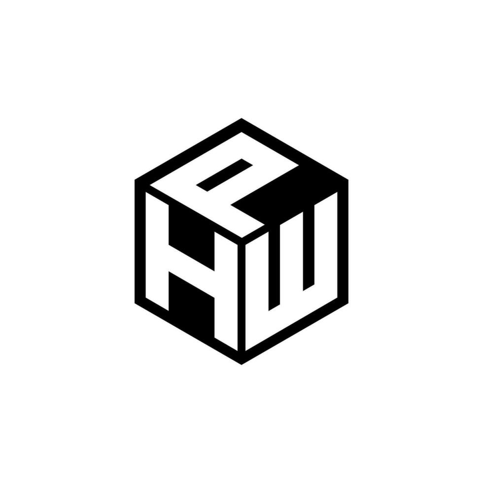 HWP letter logo design in illustration. Vector logo, calligraphy designs for logo, Poster, Invitation, etc.